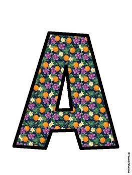 Tropical Fruits Bulletin Board Décor Kit, Tropical Fruits Bulletin Board Lett