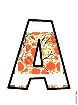 Tropical Fruits Bulletin Board Décor Kit, Tropical Fruits Bulletin Board Lett