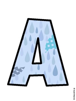 Umbrella Bulletin Board Decor Kit, Umbrella Bulletin Board Letters