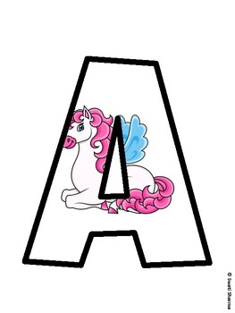 Unicorn Bulletin Board Décor Kit, Unicorn Bulletin Board Letters