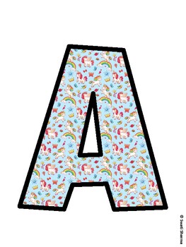 Unicorn Bulletin Board Décor Kit, Unicorn Bulletin Board Letters