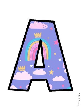 Unicorn Bulletin Board Décor Kit, Unicorn Bulletin Board Letters
