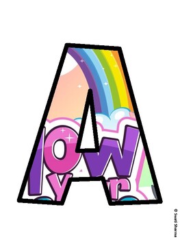 Unicorn Bulletin Board Décor Kit, Unicorn Bulletin Board Letters