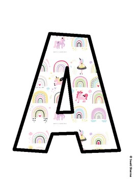 Unicorn Bulletin Board Décor Kit, Unicorn Bulletin Board Letters