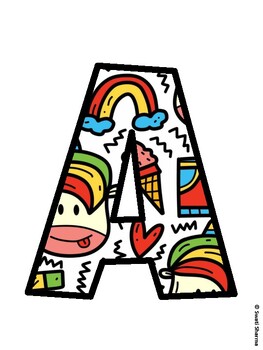 Unicorn Bulletin Board Décor Kit, Unicorn Bulletin Board Letters