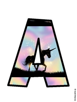 Unicorn Bulletin Board Décor Kit, Unicorn Bulletin Board Letters