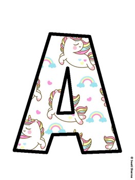 Unicorn Bulletin Board Décor Kit, Unicorn Bulletin Board Letters