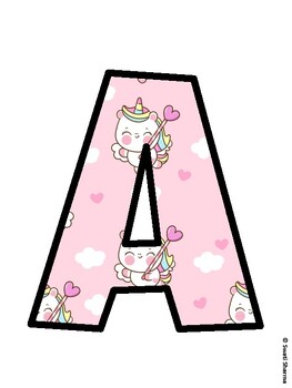 Unicorn Bulletin Board Décor Kit, Unicorn Bulletin Board Letters
