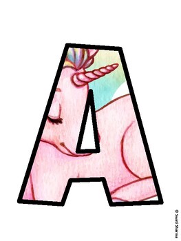 Unicorn Bulletin Board Décor Kit, Unicorn Bulletin Board Letters