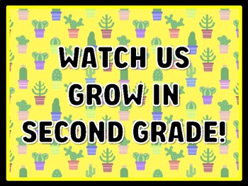 WATCH US GROW IN SECOND GRADE! Succulents Door Décor