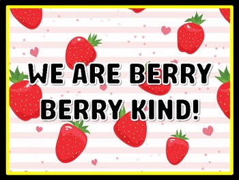 WE ARE BERRY BERRY KIND! Berry Door Décor, Berry Bulletin Board Décor