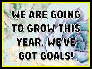 WE ARE GOING TO GROW THIS YEAR. WE'VE GOT GOALS! Succulents Door Décor