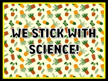 WE STICK WITH SCIENCE! Succulents Door Décor, Succulents Bulletin Board Décor