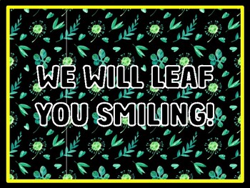 WE WILL LEAF YOU SMILING! Leaves Door Décor, Leaves Bulletin Board Décor Kit
