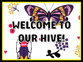 WELCOME TO OUR HIVE! Bugs Door Décor, Bugs Bulletin Board Décor Kit, #43, Bugs