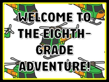 WELCOME TO THE EIGHTH-GRADE ADVENTURE! Air Transportation Door Décor