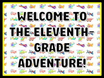 WELCOME TO THE ELEVENTH-GRADE ADVENTURE! Air Transportation Door Décor