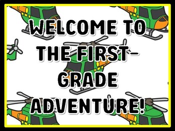 WELCOME TO THE FIRST-GRADE ADVENTURE! Air Transportation Door Décor