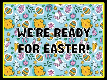 WE'RE READY FOR EASTER! Easter Door Décor, Easter Bulletin Board Décor Kit
