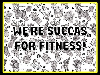 WE'RE SUCCAS FOR FITNESS! Succulents Door Décor
