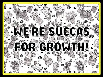 WE'RE SUCCAS FOR GROWTH! Succulents Door Décor