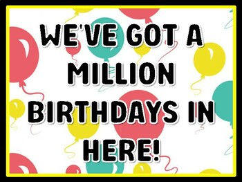 WE'VE GOT A MILLION BIRTHDAYS IN HERE! Birthday Door Décor