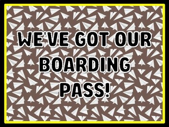 WE'VE GOT OUR BOARDING PASS! Air Transportation Door Décor