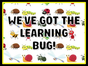 WE'VE GOT THE LEARNING BUG! Bugs Door Décor, Bugs Bulletin Board Décor Kit, #
