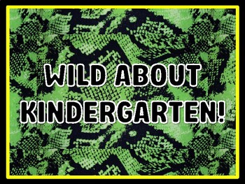 WILD ABOUT KINDERGARTEN! Animals Door Décor, Animals Bulletin Board Décor Kit