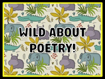 WILD ABOUT POETRY! Animals Door Décor, Animals Bulletin Board Décor Kit