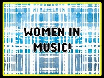 WOMEN IN MUSIC! Women's History Month Door Décor