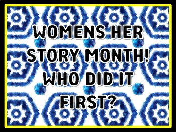 WOMENS HER STORY MONTH! WHO DID IT FIRST? Women's History Month Door Décor