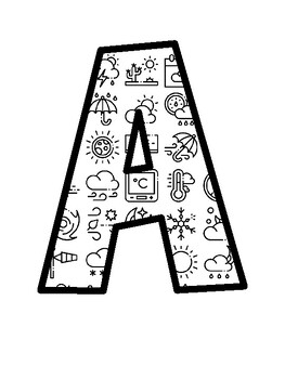 Weather Bulletin Board Letters, Weather Bulletin Board Décor Kit