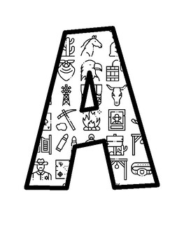 Wild West Bulletin Board Letters, Wild West Bulletin Board Décor Kit