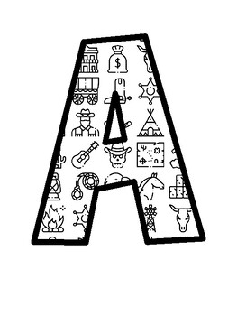 Wild West Bulletin Board Letters, Wild West Bulletin Board Décor Kit