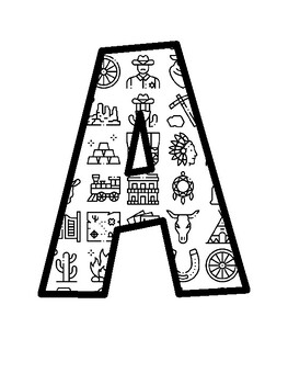Wild West Bulletin Board Letters, Wild West Bulletin Board Décor Kit