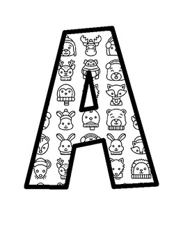 Winter Animals Bulletin Board Letters, Winter Animals Bulletin Board Décor Ki