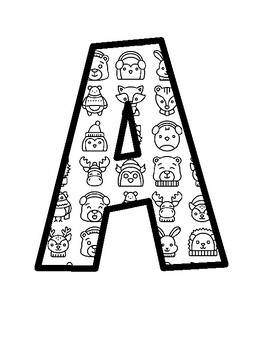 Winter Animals Bulletin Board Letters, Winter Animals Bulletin Board Décor Ki