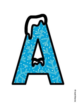 Winter Bulletin Board Letters, Winter Alphabet Posters