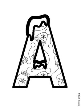 Winter Clothes Bulletin Board Letters, Winter Clothes Alphabet Posters