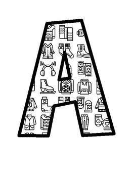 Winter Clothes Bulletin Board Letters, Winter Clothes Bulletin Board Décor Ki