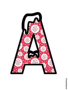 Winter Snowflakes Bulletin Board Letters, Winter Snowflakes Alphabet Poster