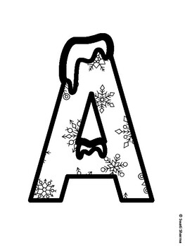 Winter Snowflakes Bulletin Board Letters, Winter Snowflakes Alphabet Poster