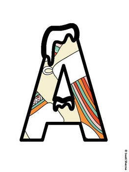 Winter Socks Bulletin Board Letters, Winter Socks Alphabet Posters