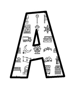 Winter Town Bulletin Board Letters, Winter Town Bulletin Board Décor Kit