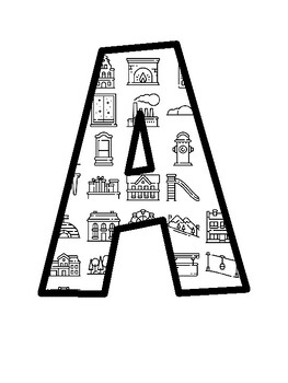 Winter Town Bulletin Board Letters, Winter Town Bulletin Board Décor Kit