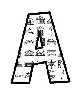 Winter Town Bulletin Board Letters, Winter Town Bulletin Board Décor Kit