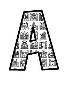 World Monuments Bulletin Board Letters, World Monuments Bulletin Board Décor