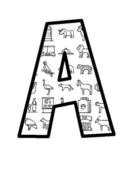 Zoo Bulletin Board Letters, Zoo Bulletin Board Décor Kit