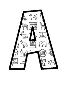 Zoo Bulletin Board Letters, Zoo Bulletin Board Décor Kit